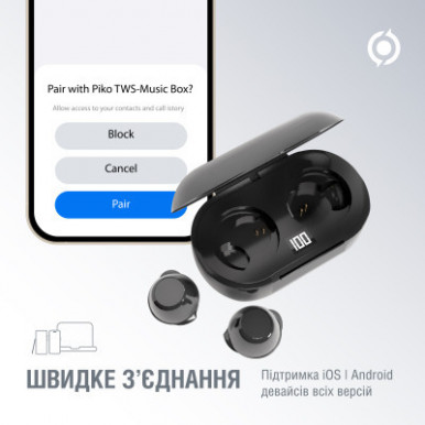 Навушники Piko TWS-MusicBox Black (1283126583414)-12-зображення