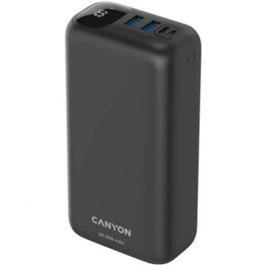 Батарея універсальна Canyon PB-301 30000mAh PD/20W, QC/3.0 (CNE-CPB301B)-8-зображення