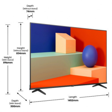 Телевізор HISENSE 65A6K-46-изображение