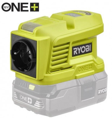 Інвертор напруги акумуляторний Ryobi ONE+ RY18BI150A-0 18В розетка 1х220В рознім 2хUSB 150/300Вт (без АКБ та ЗП)-1-зображення