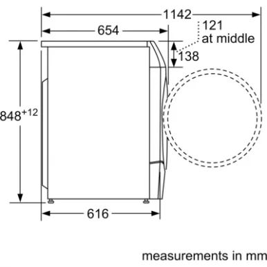 Стирально-сушильная машина Bosch фронтальная, 10.5(6)кг, 1400, A, 60см, дисплей, i-Dos, инвертор, пар, белый-13-изображение