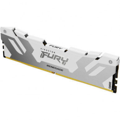 Модуль пам'яті для комп'ютера DDR5 16GB 6400 MHz Renegade White/Silver Kingston Fury (ex.HyperX) (KF564C32RW-16)-7-зображення