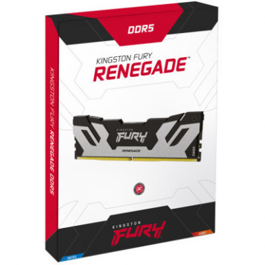 Модуль пам'яті для комп'ютера DDR5 24GB 7200 MHz Renegade Silver XMP Kingston Fury (ex.HyperX) (KF572C38RS-24)-21-зображення