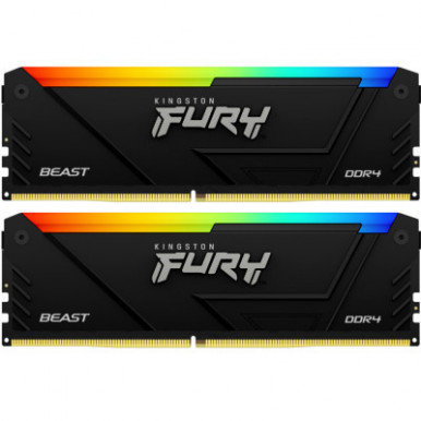 Модуль памяти для компьютера DDR4 32GB (2x16GB) 3733 MHz Beast Black RGB Kingston Fury (ex.HyperX) (KF437C19BB12AK2/32)-12-изображение