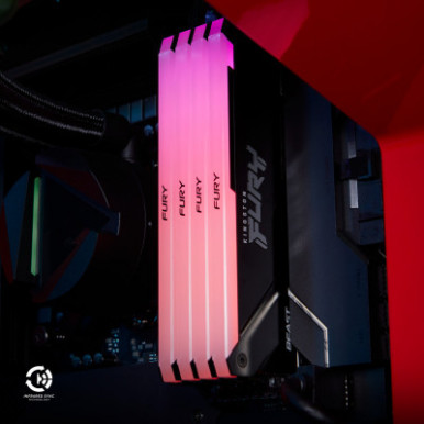 Модуль пам'яті для комп'ютера DDR4 32GB (2x16GB) 3733 MHz Beast Black RGB Kingston Fury (ex.HyperX) (KF437C19BB12AK2/32)-13-зображення