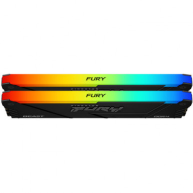 Модуль памяти для компьютера DDR4 32GB (2x16GB) 3733 MHz Beast Black RGB Kingston Fury (ex.HyperX) (KF437C19BB12AK2/32)-16-изображение