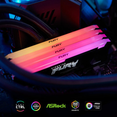 Модуль памяти для компьютера DDR4 32GB (2x16GB) 3733 MHz Beast Black RGB Kingston Fury (ex.HyperX) (KF437C19BB12AK2/32)-23-изображение