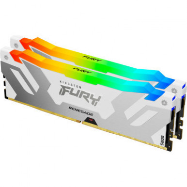 Модуль памяти для компьютера DDR5 32GB (2x16GB) 7600 MHz Renegade RGB White XMP Kingston Fury (ex.HyperX) (KF576C38RWAK2-32)-7-изображение