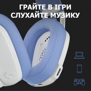Наушники Logitech G435 Lightspeed Wireless Gaming Headset White (981-001074)-18-изображение