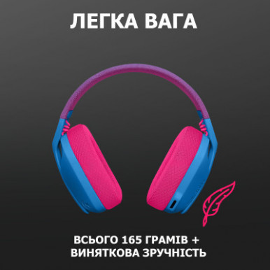 Наушники Logitech G435 Lightspeed Wireless Gaming Headset Blue (981-001062)-18-изображение