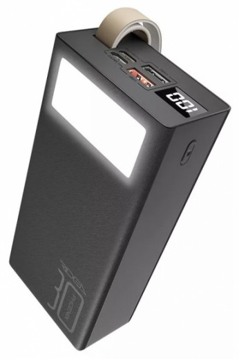 Power bank 30000 mah Ridea RP-D30L Phoenix30 10W LED Lamp Display  black-3-изображение