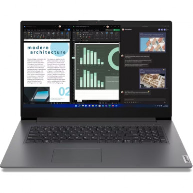 Ноутбук Lenovo V17-G4 17.3" FHD IPS AG, Intel i5-13420H, 16GB, F512GB, UMA, DOS, серый-8-изображение