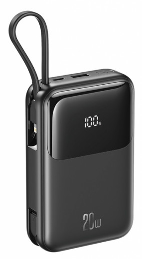 Портативное зарядное устройство XO PR234 - 20000 mAh PD20W + QC22.5W with iP, Type-C cable (Black)-5-изображение