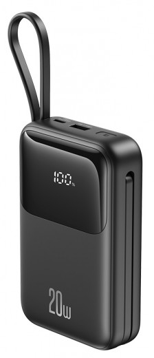 Портативное зарядное устройство XO PR234 - 20000 mAh PD20W + QC22.5W with iP, Type-C cable (Black)-8-изображение