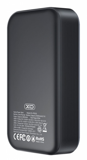 Портативний зарядний пристрій XO PR232 - 10000 mAh PD30W + PPS33W (Black)-9-зображення