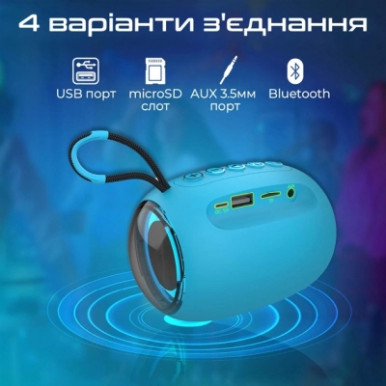 Акустична система Promate Capsule-3 Blue (capsule-3.blue)-13-зображення