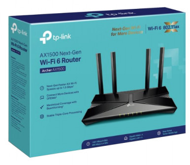 Маршрутизатор TP-LINK ARCHER AX1500 4xGE LAN 1xGE WAN MU-MIMO OFDMA-9-зображення