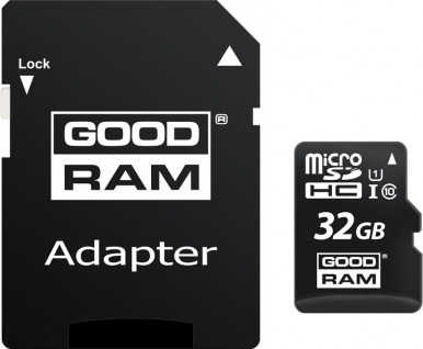 Карта пам’ятi Goodram microSDHC UHS-I 32GB class10+SD M1AA-0320-1-зображення