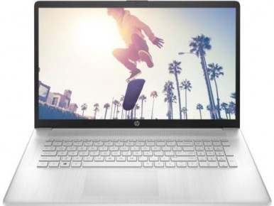 Ноутбук HP 17-cp3001ua 17.3" FHD IPS AG, AMD R7-7730U, 16GB, F1024GB, UMA, DOS, сріблястий-1-зображення