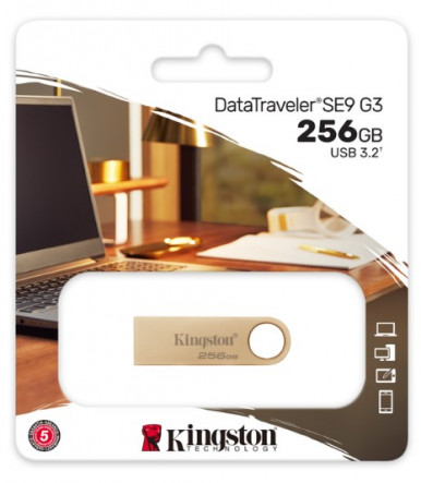 Flash Drive Kingston DT SE9 G3 256GB USB 3.2 Gold (DTSE9G3/256GB)-15-зображення