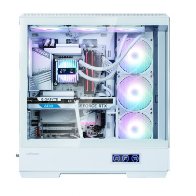 Корпус Zalman P50 DS без БЖ, 2xUSB3.0, 1xUSBType-C, 4x120мм ARGB, VGA 435мм, LCS ready, TG Side Panel, ATX, білий-20-зображення