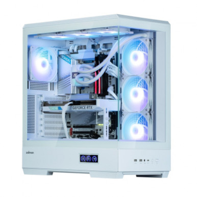 Корпус Zalman P50 DS без БЖ, 2xUSB3.0, 1xUSBType-C, 4x120мм ARGB, VGA 435мм, LCS ready, TG Side Panel, ATX, білий-21-зображення
