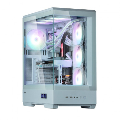 Корпус Zalman P50 DS без БЖ, 2xUSB3.0, 1xUSBType-C, 4x120мм ARGB, VGA 435мм, LCS ready, TG Side Panel, ATX, білий-32-зображення