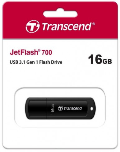 Flash Drive Transcend JetFlash 700 16 GB USB 3.1 Black (TS16GJF700)-3-зображення