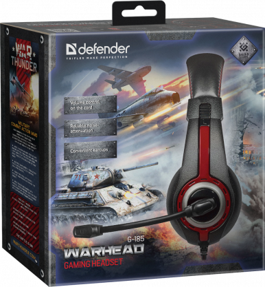 Гарнітура Defender Warhead G-185 Black+Red (64106)-9-зображення