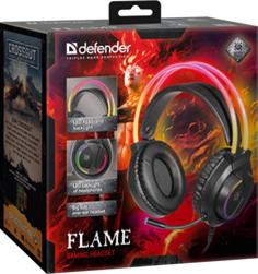 Гарнитура Defender Flame RGB (64555) Black-3-изображение