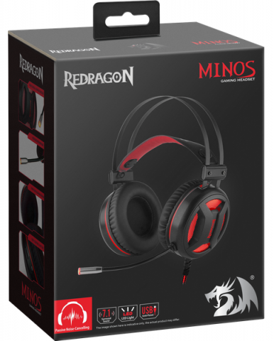 Гарнітура Redragon Minos Red + Black 2 м (78368)-14-зображення