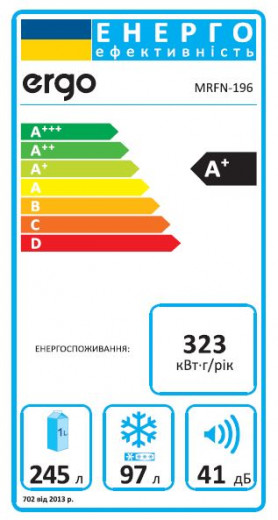 Холодильник ERGO MRFN-196-110-зображення