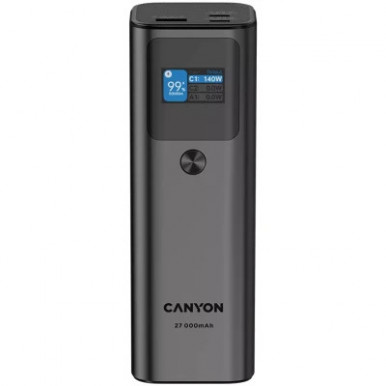 Батарея універсальна Canyon PB-2010 27000mAh PD/3.1/140Wh, in/out2xUSB-C PD/140W, outUSB-A/22.5W (CNE-CPB2010DG)-12-зображення