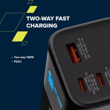 Батарея універсальна Canyon PB-2010 27000mAh PD/3.1/140Wh, in/out2xUSB-C PD/140W, outUSB-A/22.5W (CNE-CPB2010DG)-15-зображення