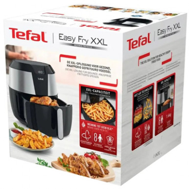 Мультипіч Tefal Easy Fry XXL, 1850Вт, чаша-5.6л, сенсорне керув., 8 програм, пластик, нерж. сталь-чорний-17-зображення