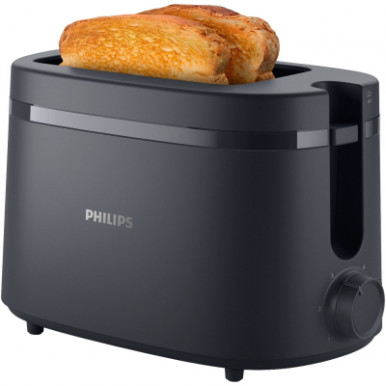 Тостер Philips Essentials Collection 650Вт, пластик, темно-сірий-15-изображение