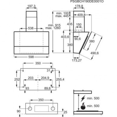 Витяжка кухонна Electrolux LFV616Y-3-зображення