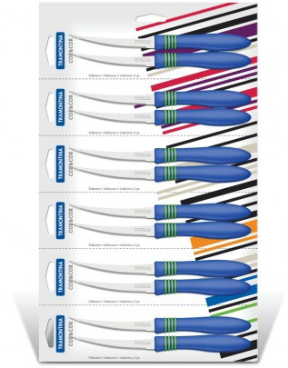 Набор ножей Tramontina COR & COR для томатов 2шт 127 мм Blue (23462/215)-4-изображение