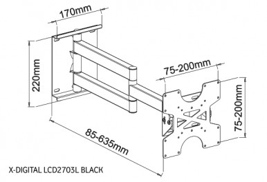 Кронштейн LCD2703L-B X-Digital-7-зображення