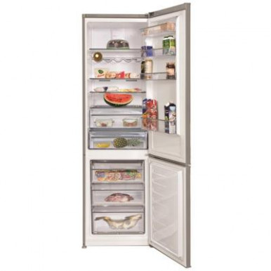 Холодильник двухкам. Beko RCNA400E30ZX - 201x60/No Frost/Everfrsh+/354 л/А++/дисплей/BlueLight/нерж.-7-изображение