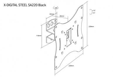 Кронштейн X-Digital STEEL SA220 Black-5-изображение