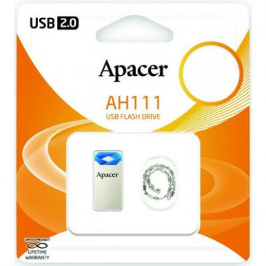 USB флеш накопичувач Apacer 64GB AH111 Blue USB 2.0 (AP64GAH111U-1)-11-зображення