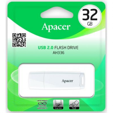 USB флеш накопичувач Apacer 32GB AH336 White USB 2.0 (AP32GAH336W-1)-7-зображення