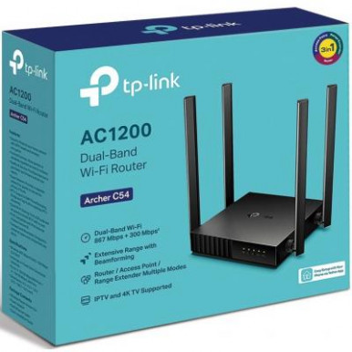 Маршрутизатор TP-Link ARCHER C54 AC1200 4xFE LAN, 1xFE WAN (ARCHER-C54)-9-изображение