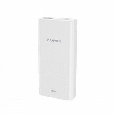 Батарея универсальная Canyon 20000mAh, Input 5V/2A, Output 5V/2.1A(Max), White (CNE-CPB2001W)-10-изображение