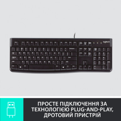 Клавіатура LOGITECH K120 (920-002643)-14-зображення