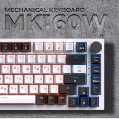 Клавиатура GamePro MK160W Hot-Swap Red Swich RGB USB UA White (MK160W)-15-изображение