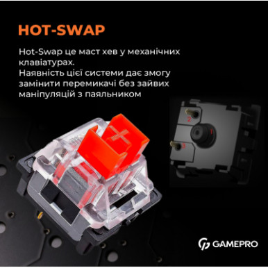Клавіатура GamePro MK180W Hot-Swap Red Swich RGB USB UA White (MK180W)-17-зображення