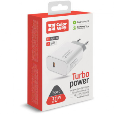 Мережевий зарядний пристрій Colorway Power Delivery Port PPS USB Type-C (30W)-11-зображення