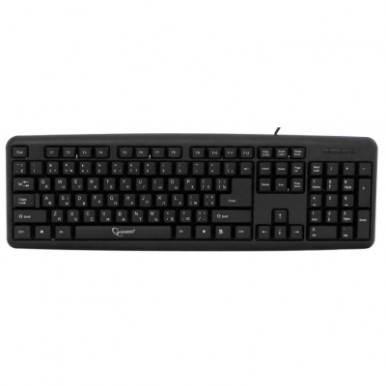 Клавіатура Gembird KB-U-103-UA, стандартна розкладка, USB, українська розкладка, чорний колір-4-зображення